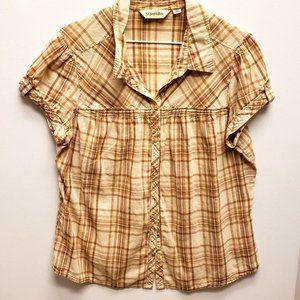 ST. JOHN'S BAY - SIZE L - WOMENS SHORT SLEEVE BLOUSE